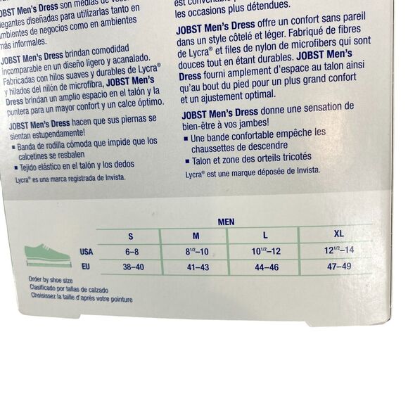 Jobst Mens Dress Knee High Medium Compression Socks Closed Toe Lot of 4 - Picture 6 of 16